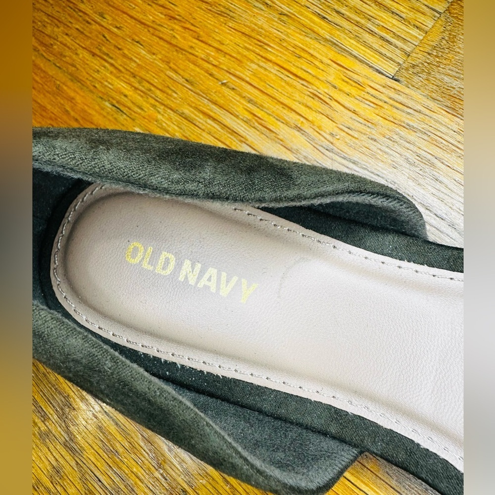 Old Navy Braided D’Orsay Flats | Size 9 | Dark Olive Green - Picture 4 of 9